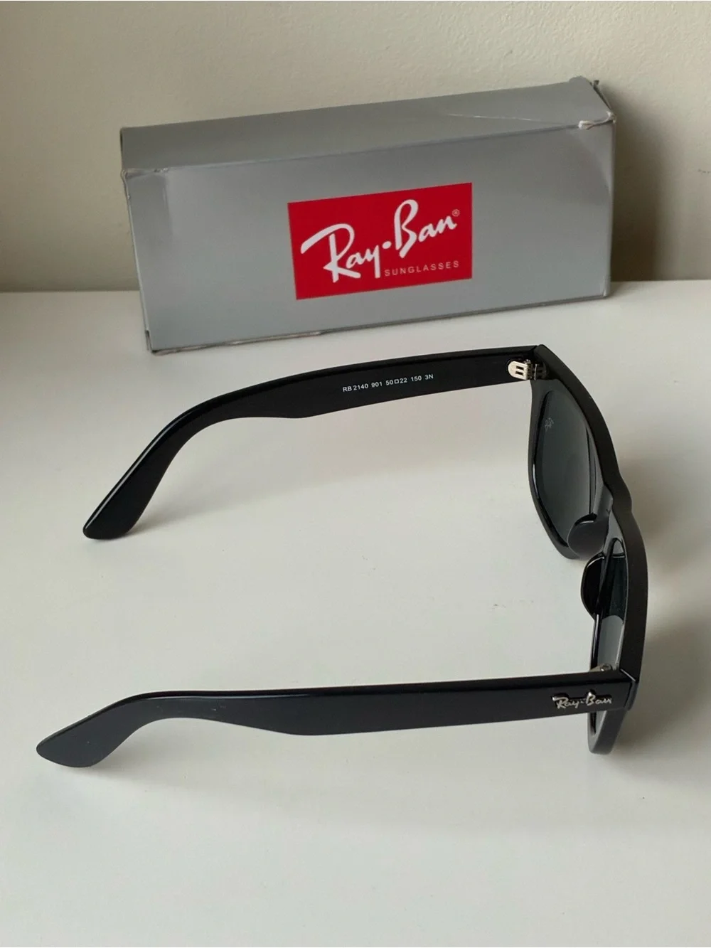 Ray-Ban Black Wayfarer Sunglasses with Dark Lenses